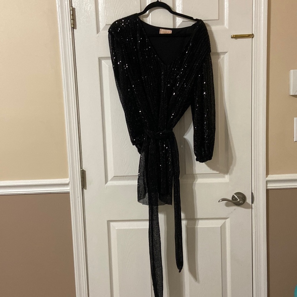 Black sequin dress
